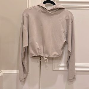 Aritizia The Group Babaton Women’s Beige Vanguard Hoodie W/ Drawstring Waist